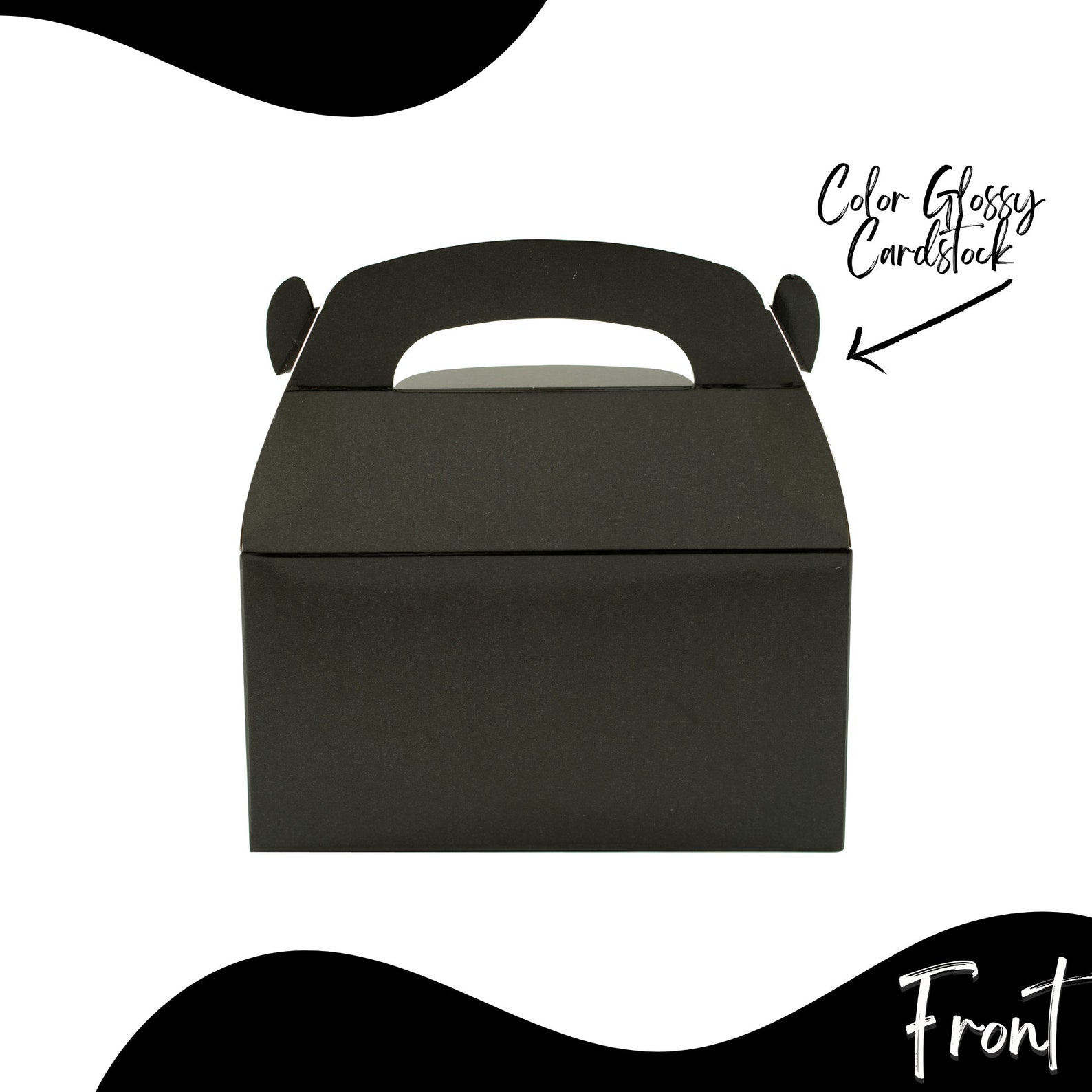 Black Gable Favor Boxes Party Goodie Bags 24pcs