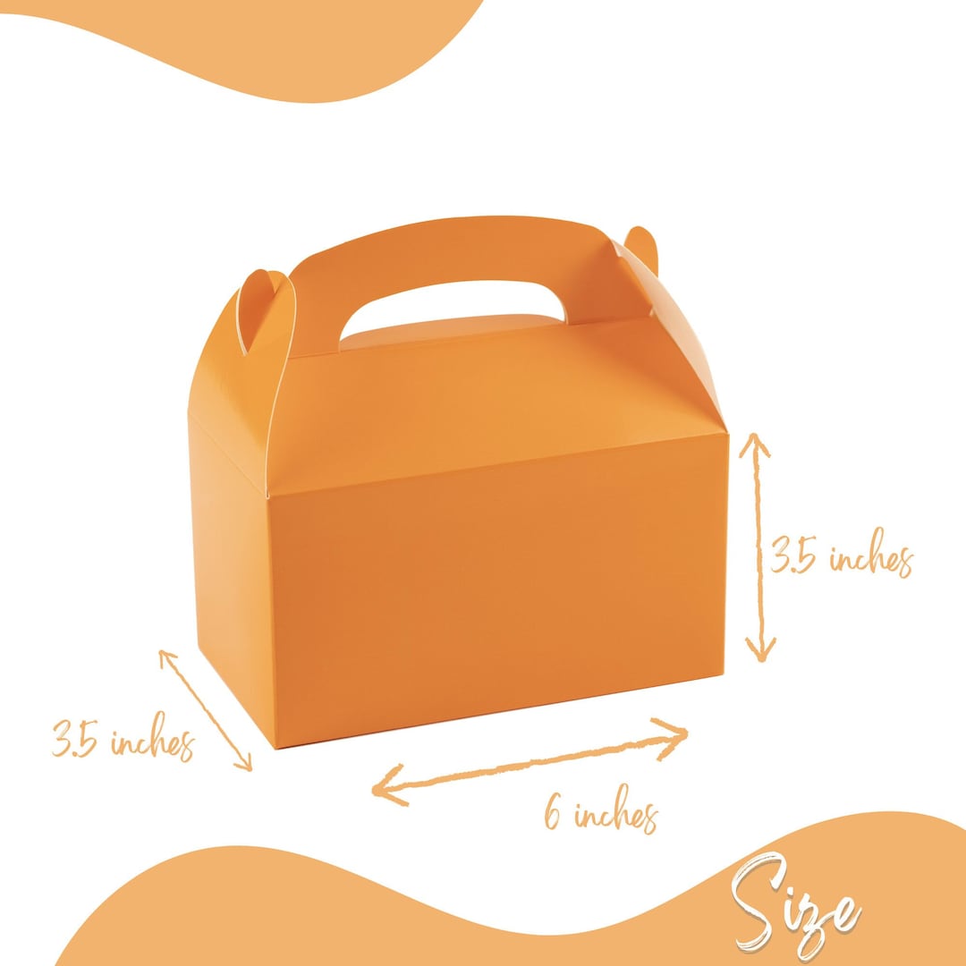Orange Gable Favor Boxes: Party Goodie Treat Boxes, 24pcs - Etsy
