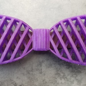 3D Printed Bow Tie Purple image 2
