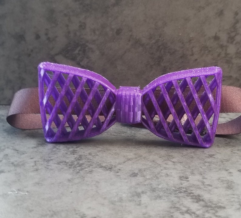 3D Printed Bow Tie Purple image 1