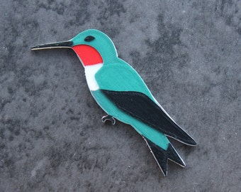 Ruby-Throated Hummingbird (Archilochus colubris) Magnet