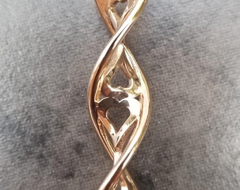 Heart Helix DNA-Inspired Pendant - Rose Gold