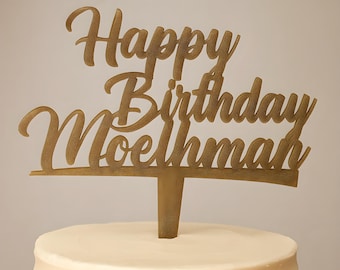 Personalized Birthday Cake Topper, Name Cake Topper, Customized Cake Topper, Cake Topper with Stand, Birthday Gift