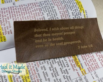 Healing Scripture Bookmarks, (BM-Healing) Fine Leather Bookmark