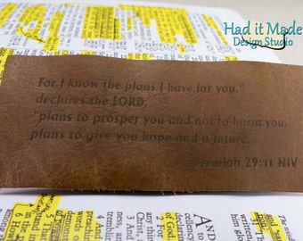 Custom Bookmarks, Fine Leather Bookmark