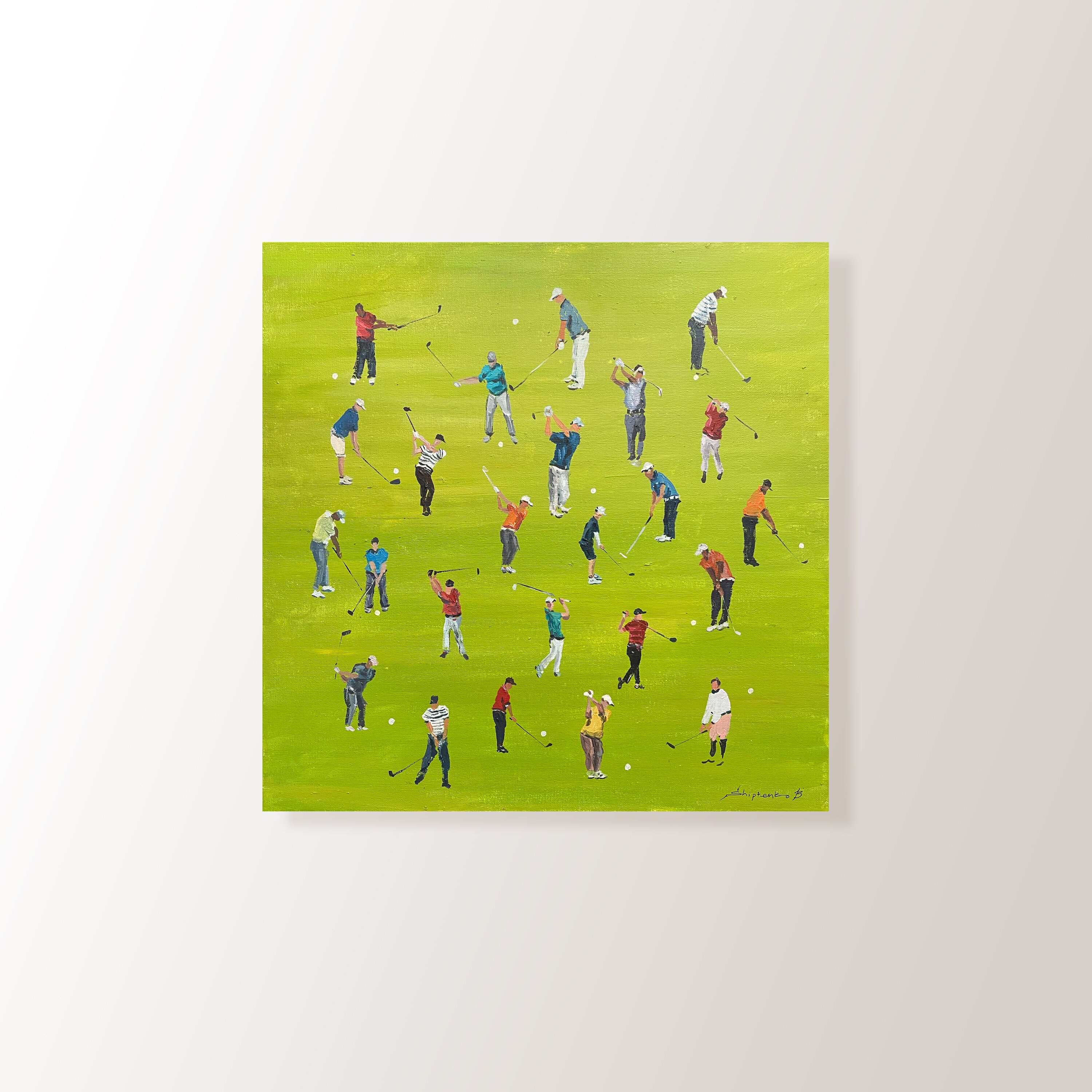 ⭐️アルパカと僕、星々の象⭐️ flog golf club Hand painte Golf, Golf Art, Golf Painting, Golfer, Golf Print, Golf