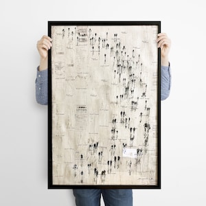Consumers People Print of Original Art Watercolor Painting Figurative Art Figurative Painting Large Painting 18" by 24" by Bogdan Shiptenko