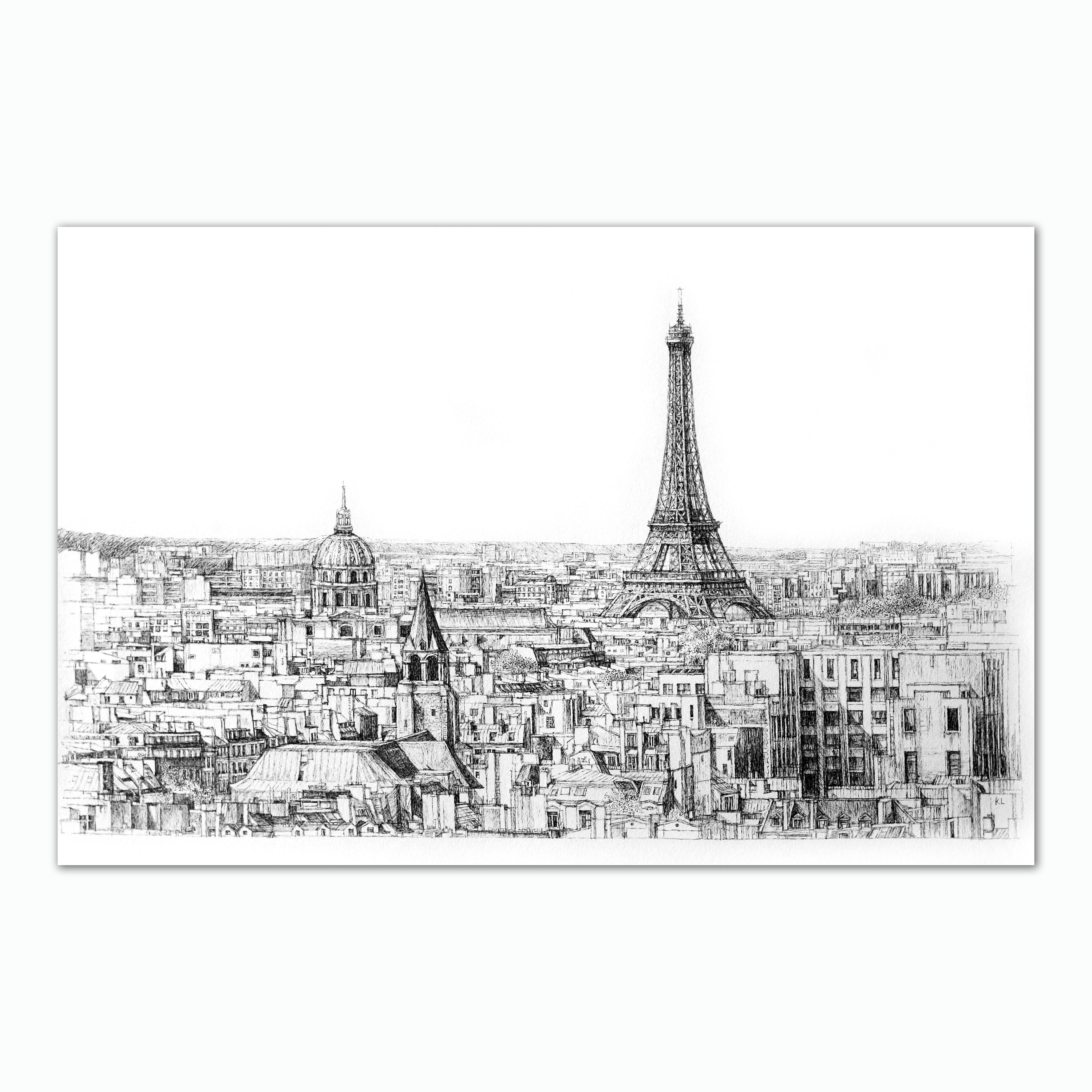 Original Drawing of Eiffel Tower, Paris
