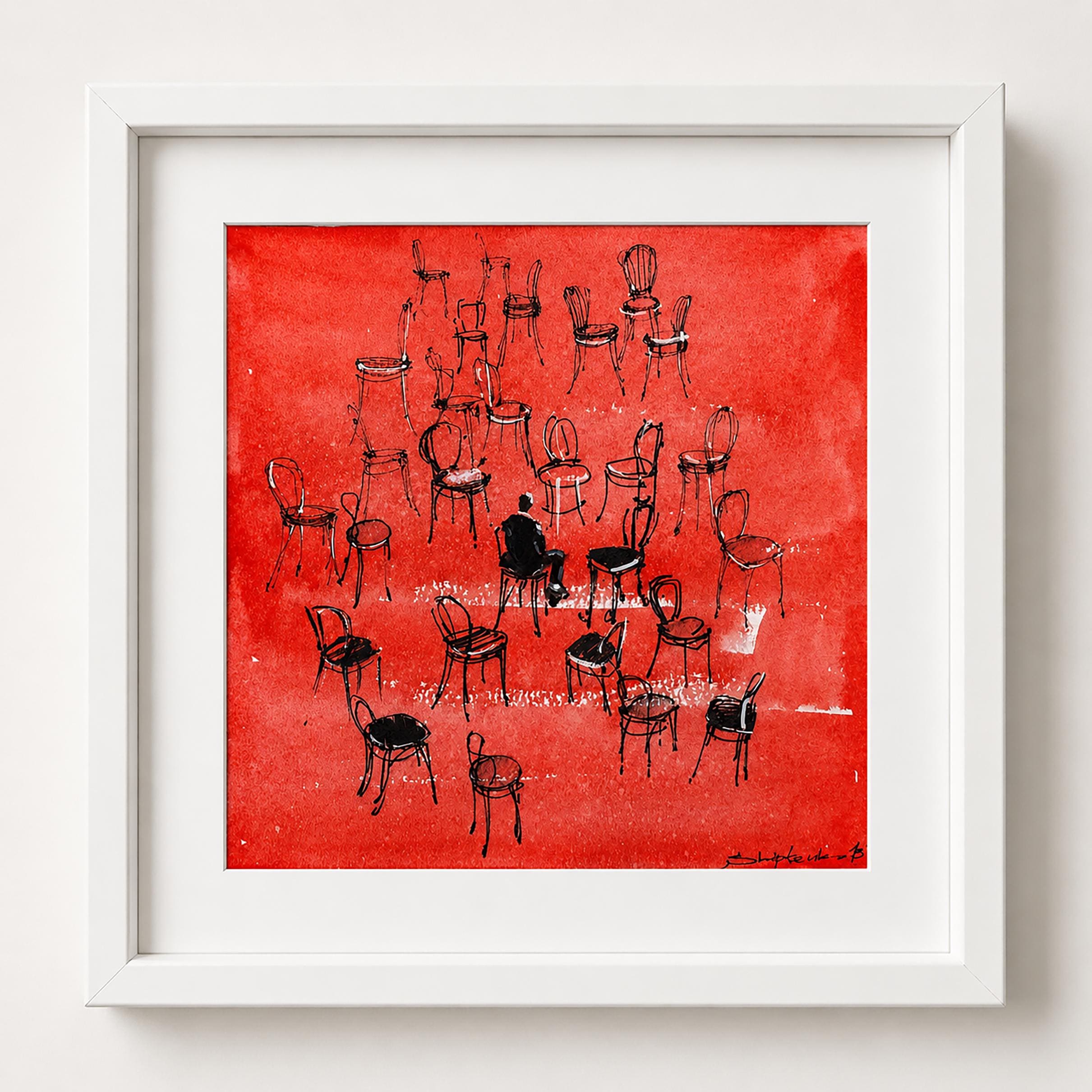 Red Square Painting - Etsy
