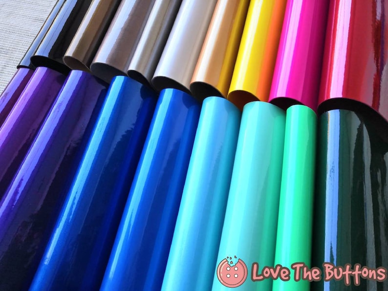 A4 8 x 11 inches Alice Thick Glossy Faux Leather Sheet Thick Glossy Fabric Sheets Bows and Earrings Supplies.