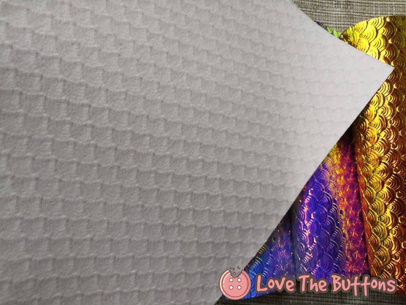 Any Craft Related Project Bows Mermaid Scales Holographic Vinyl Sheets for Earrings Scrapbooking A5 Size 8 x 5.5 inches.