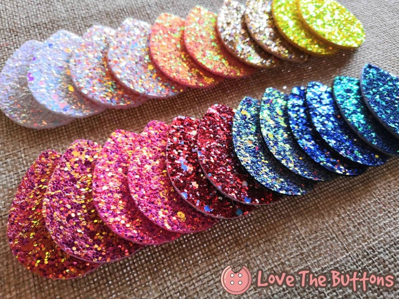 22pcs / 11 Pairs of Super Chunky Sequins Glitter Teardrop Etsy