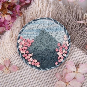 Kit for jewelry making by PANNA.  Brooch. Mountain Sakura