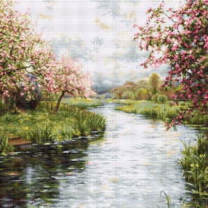 Cross stitch Kit  Kit By Luca-S - Spring Landscape