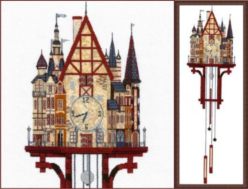 Cross Stitch Kit by Create With Your Hands Magic Clock. Wall Etsy