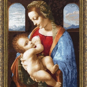 Cross Stitch Kit By Golden Fleece - Leonardo Da Vinci &quot;Madonna Litta&quot;