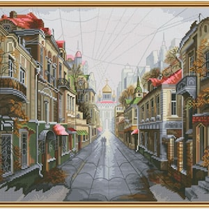Counted Cross Stitch Kit By Nova Sloboda - City for Two