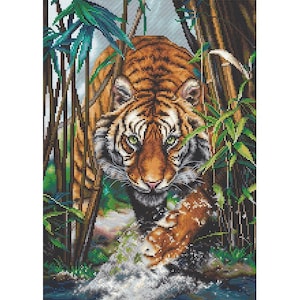 Cross Stitch Kit Luca-S Gold - B2406 The Tiger