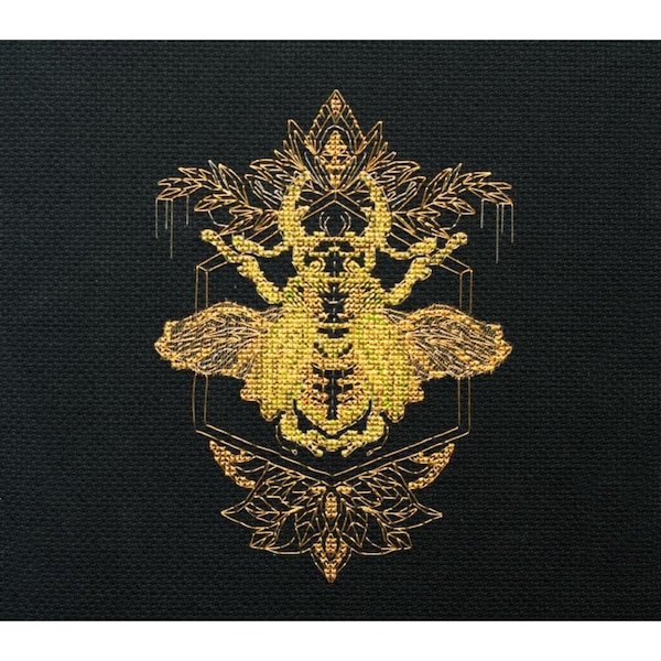 Cross Stitch Kit by ABRIS ART - Golden Beetle