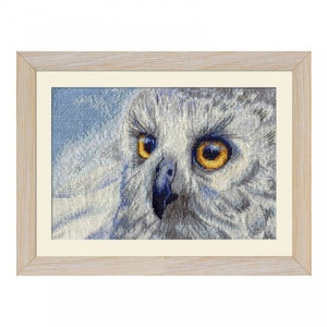 Cross Stitch Kit by Nova Sloboda -  Snowy owl&#39;; Wild bird embroidery; cross stitch lovers gift