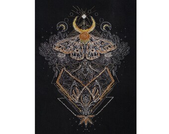 Counted Cross Stitch Kit ABRIS ART - Night Moth