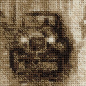 RIOLIS Kreuzstich-Set 'Altes Foto. Warten' – Komplettset Für Entspanntes Sticken, 26x38 Cm