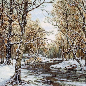 Cross stitch Kit  Kit By Luca-S - FIRST SNOW