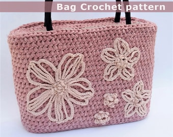 crochet handbag pattern rebecca bag crochet pattern flower bag pattern crochet summer bag washi yarn pink crochet bag pattern crochet purse