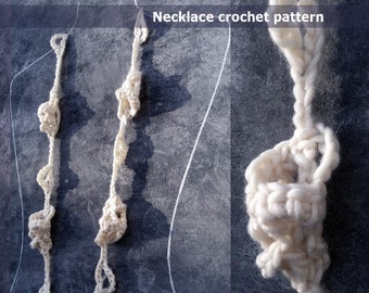 necklace crochet pattern necklace organic crochet jewelry bold necklace modern crochet necklace pattern statement necklace women gift diy