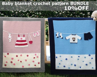 Sale Baby blanket crochet pattern Crochet Bundle Blanket Baby Afghan Pattern Bundle Newborn Crochet Gift baby girl blanket baby boy blanket