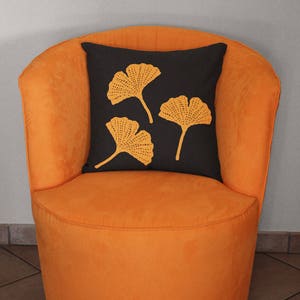 ginkgo crochet pattern applique crochet applique pattern crochet throw pillow crochet leaf pattern crochet home decor modern crochet pattern image 4