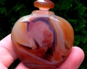 2 quot Carnelian Gemstone Bottle Perfume Essential Oil Elixir Essence Snuff Vessel Manifesting Success Life Force Energy Personal Power Magick