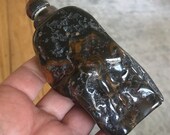 4 quot Large Crooked Agate Bottle Snuff Magick Spell Potion Elixir Essence Perfume Anointing Oil Herb Wiccan Spell Earth Energy Crystal healing