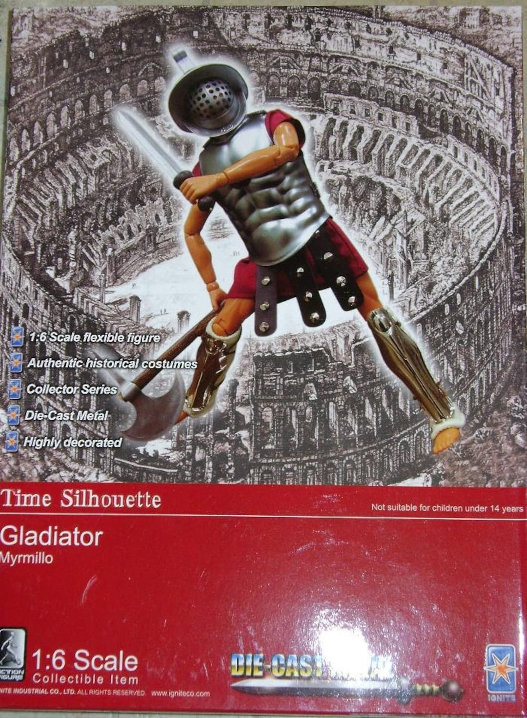 IGNITE 1/6 Scale Roman Time Silhouette Gladiator Myrmillo Style