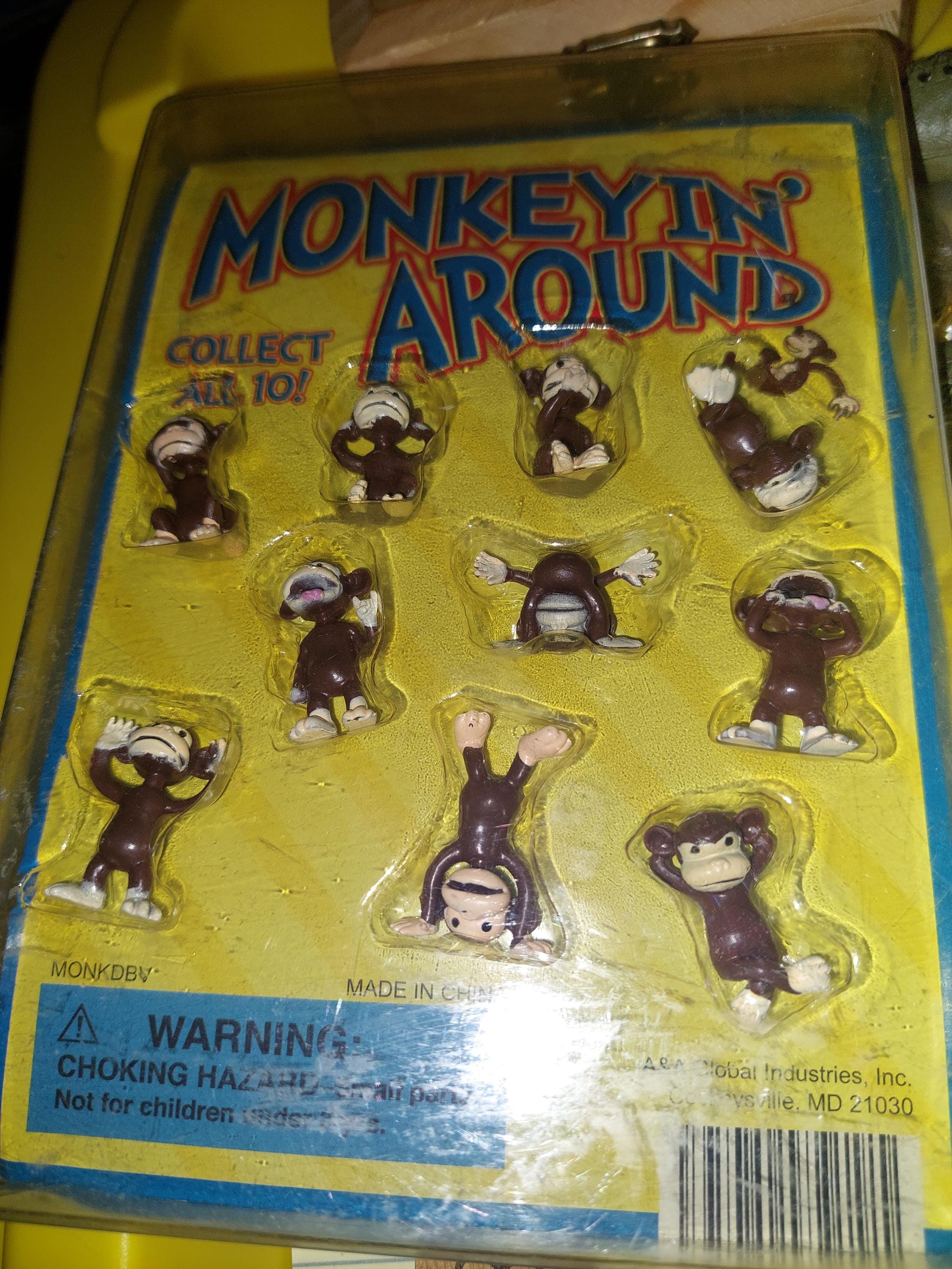 Vintage AA Global Funky Monkeys Vending Machine Figures on Card - Etsy