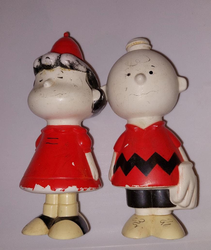 Vintage AVON Bath Soakies - Peanuts Lucy and Charlie Brown