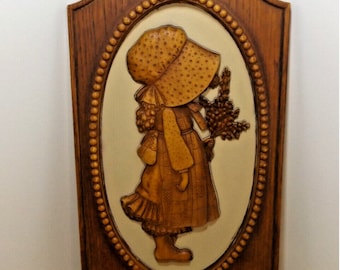 Vintage Holly Hobbie Wall Plaque by American Greetings 1972