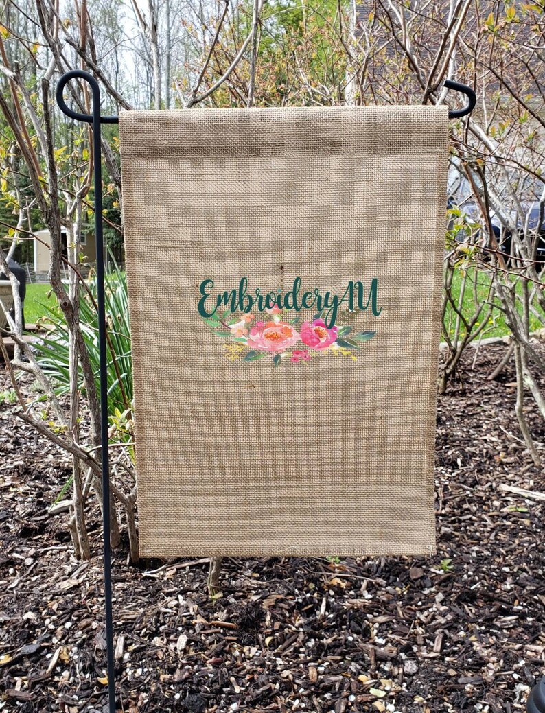 Burlap Garden Flag Blanks for Embroidery and HTV Etsy