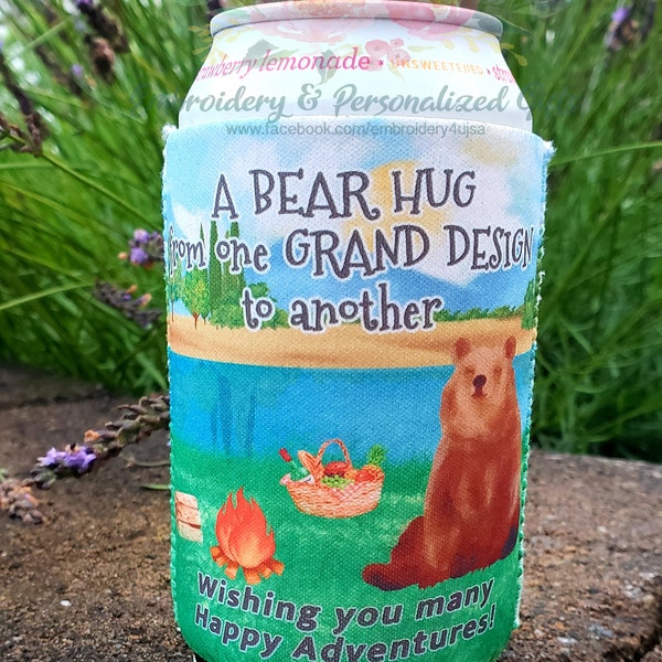 Grand Design Bear Gift|Grand Design Coozie or Magnet|Grand Design Camper Gift|Coozie or Fridge Magnet|Custom Can Coozie/Grand Design Owner