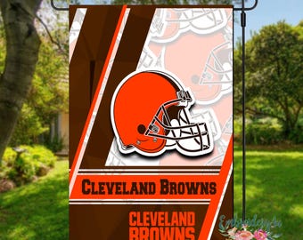 Cleveland Browns Football Flag|Cleveland Browns Garden Flag|Browns Garden Flag|Cleveland Browns Decor|Yard Flag|Team Decor|12.5x18 Flag