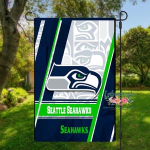 Bandiera Da Giardino Seattle Seahawks 12th Man – 31,8 X 45,7 Cm – Doppia Faccia – Licenza Ufficiale