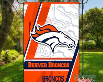 Denver Broncos Football Flag|Denver Broncos Garden Flag|Broncos Garden Flag|Denver Broncos Decor|Yard Flag|Team Decor|12.5"x18" Flag