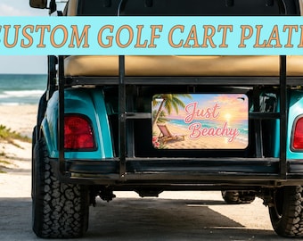 Custom Golf Cart License Plate | 4"x7" Aluminum Golf Cart Tag  | Add Your Photo, Logo, Image or Custom Design | 6"×12" Available