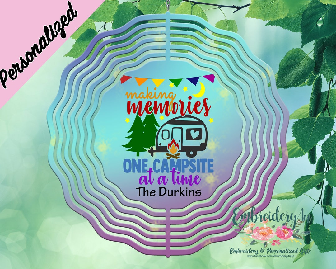 Personalized Making Memories Camper Wind Spinner|campsite Decor|camping ...