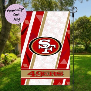 SF 49ers Garden Flag|49ers Yard Flag|San Francisco 49ers Decor|49ers Flag|49ers Garden Flag|San Francisco Football|49ers Fan Gear