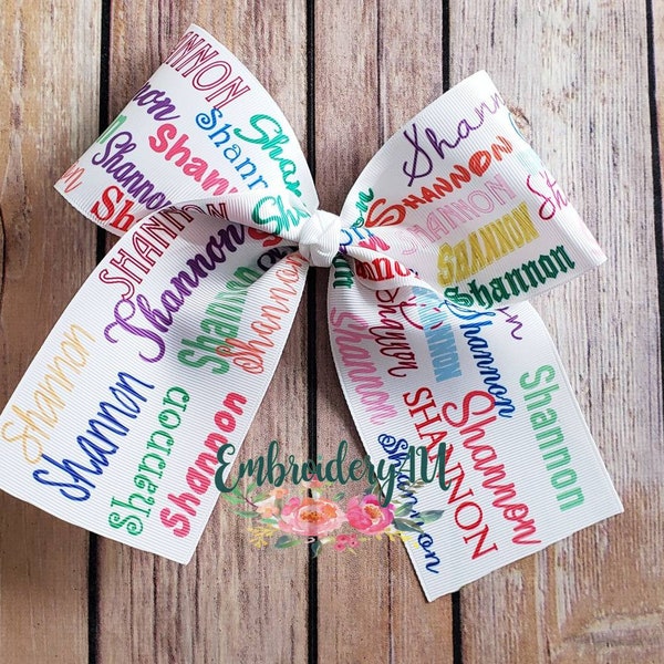Personalized Name Hairbow|Name Bow|Big Girls and Small Girls|Monogrammed Hairbow|Boutique Hairbow|Monogrammed HairBow|Sublimated Hairbow