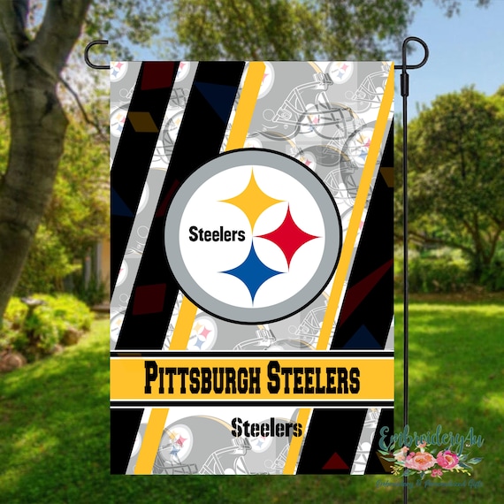 Pittsburgh Steelers Flag|Steelers Garden Flag|Pittsburgh Yard Flag|Pittsburgh Sign|Steelers Football Flag|Steelers Football|12.5x18 Flag