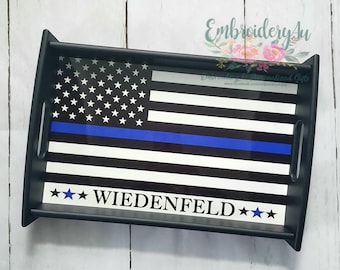 Personalized Police Officer Gift|Thin Blue Line Gift|Law Enforcement Gift|Thin Blue Line Flag Gift|Thin Red Line Gift|Firefighter Gift