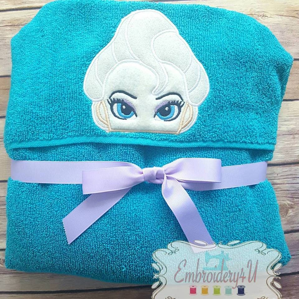 Elsa Frozen Character Hooded Towel Bath Towel Beach Towel Etsy