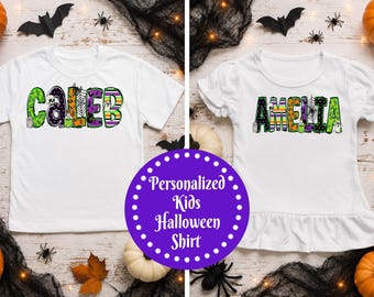Personalized Halloween Doodle Name Shirt | Kids Halloween Shirt | Alternative to Costume | Halloween Name Shirt | Trick or Treat Shirt